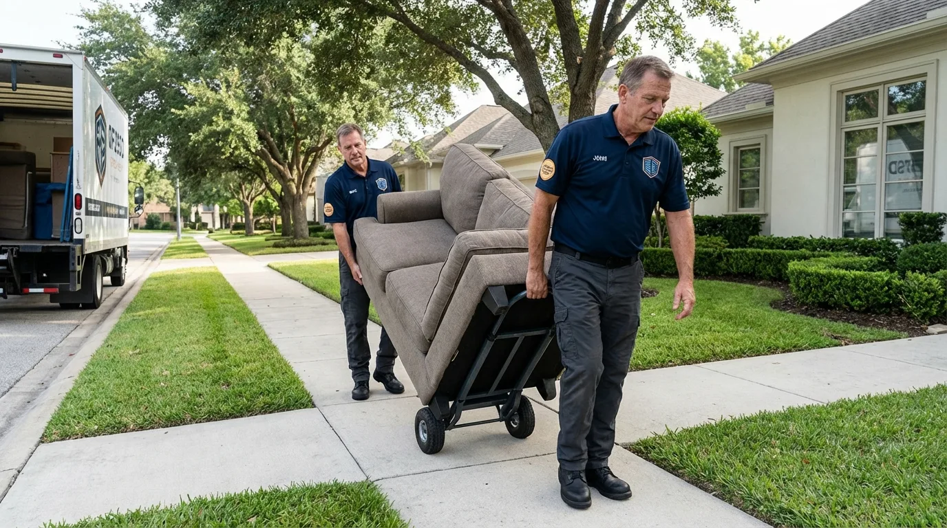 Local residential moving crew loading furniture in Palenville, NY
